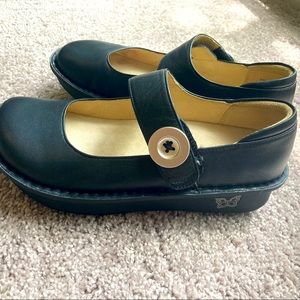 Algeria Paloma Black Napa Mary Janes Size 37